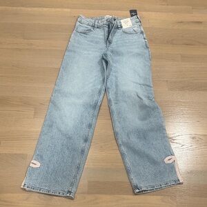 Abercrombie Kids Light Blue Jeans with Pink Details